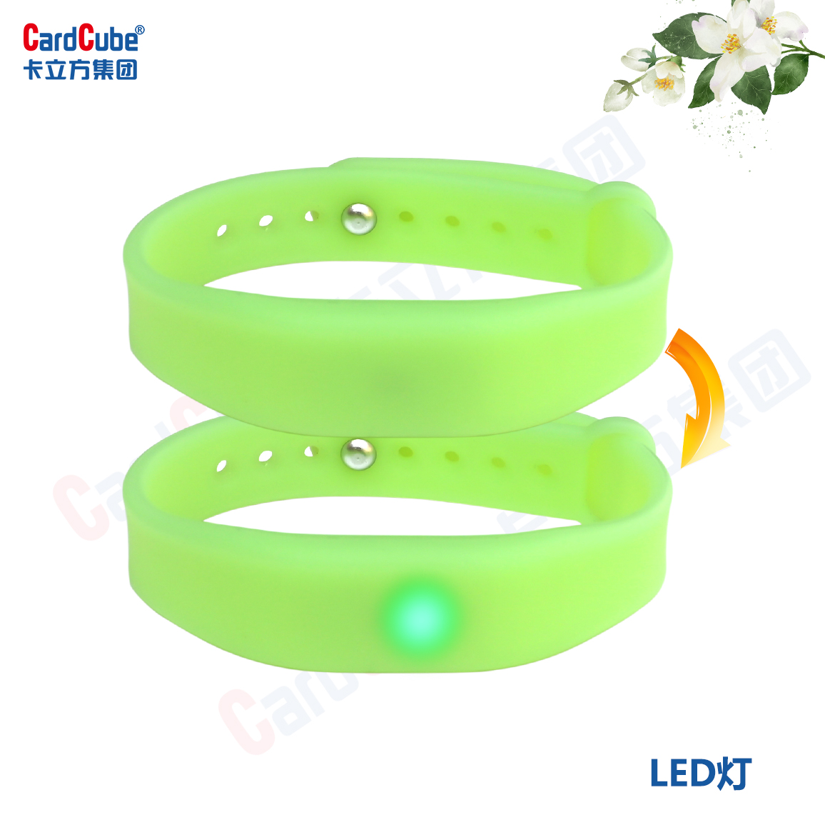 LED感應發光腕帶NFC感應發光手環2